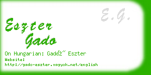 eszter gado business card